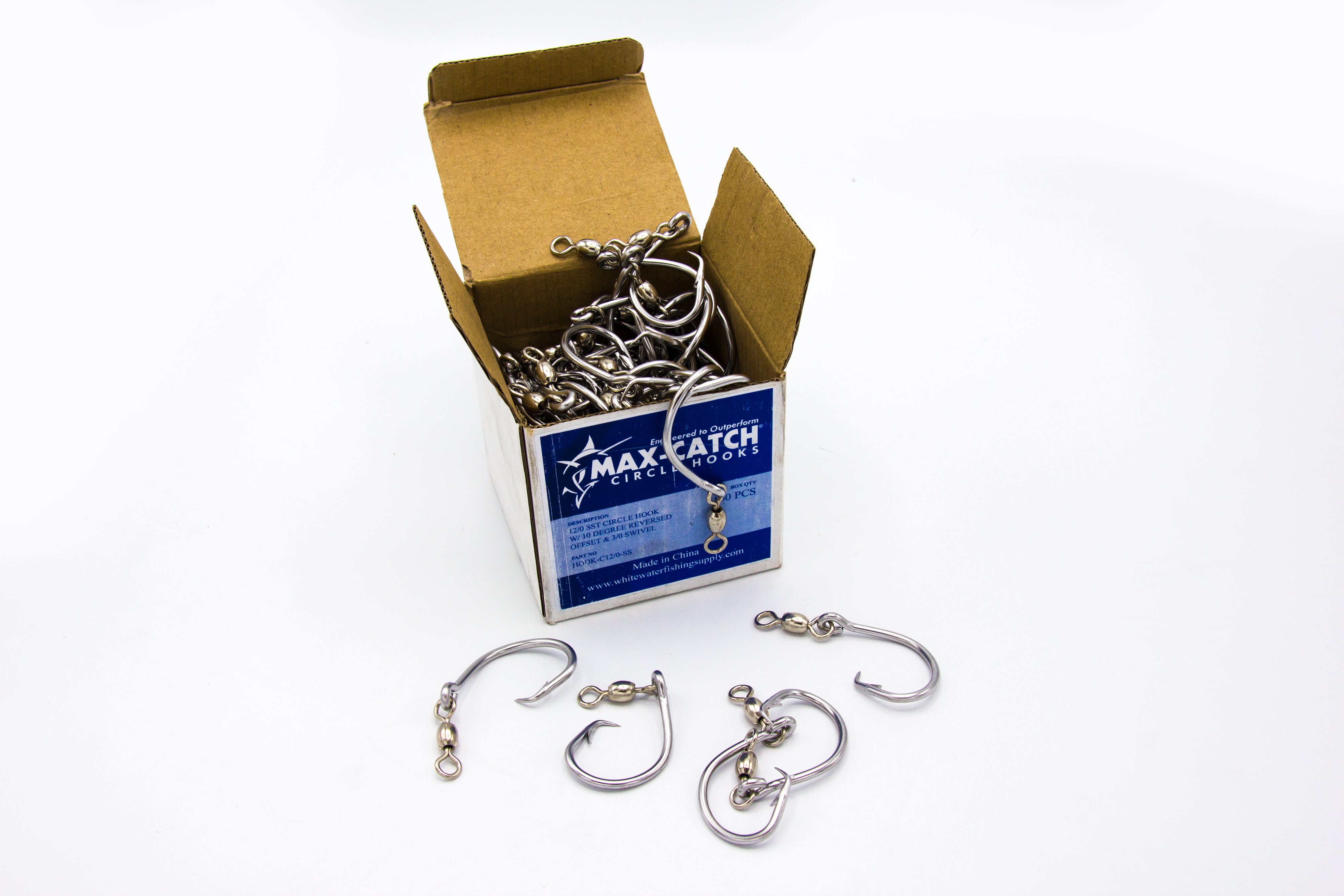 Offset Circle Hook with Swivel Stainless Steel Fishing Hooks Big
