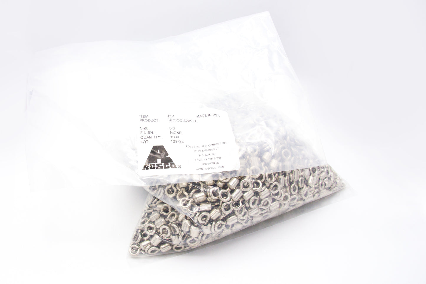 Rosco, 8/0 Swivel, 1000pcs./bag