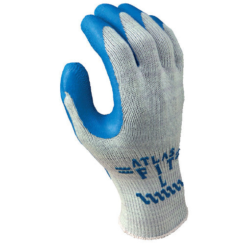 Atlas 300 Blue Latex Glove, Size L. Sold by the pair. 