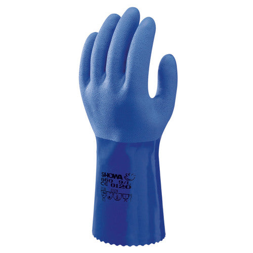 Atlas 660 Blue Glove, Size XL. Triple-Dipped. PVC coated. Sold by the pair. 