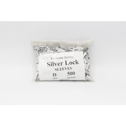 Silverlock Aluminum Sleeves, size "D". Made in Japan. 500pcs./bag. 