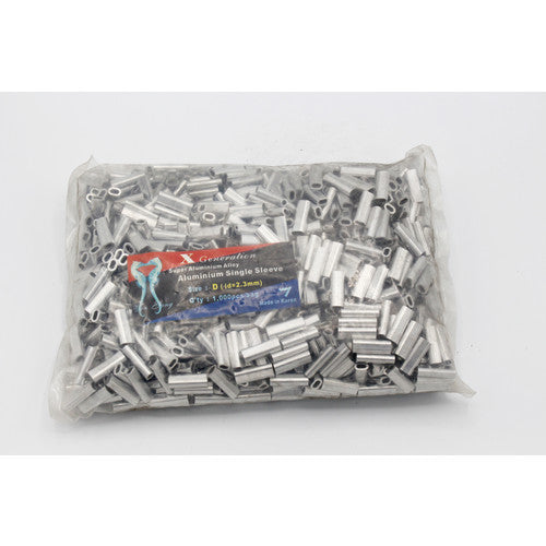 X-Generation Aluminum Sleeves, size "D". X-Generation Aluminum Sleeves, size "D". 1,000pcs./bag
