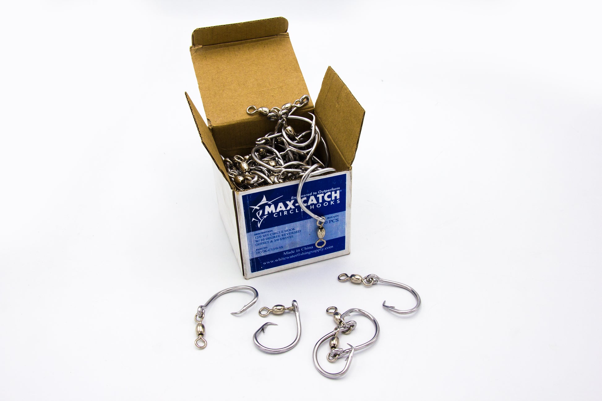 Max-Catch 12/0 Stainless Steel Circle Hooks, 12 0 Circle Hooks