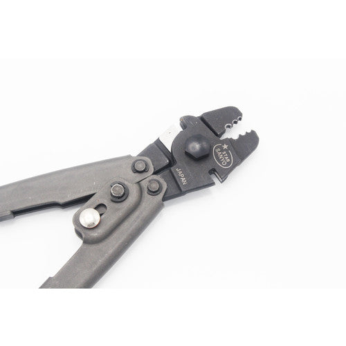 Jinkai Hand Crimper, Blue. Side cutter. Three crimping positions for 1,200 lb-test and smaller. Sold individually.