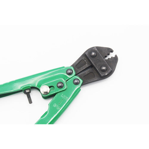 Jinkai Hand Crimper, Green. Side cutter. Three crimping positions for 1,200 lb-test and smaller. Sold individually.