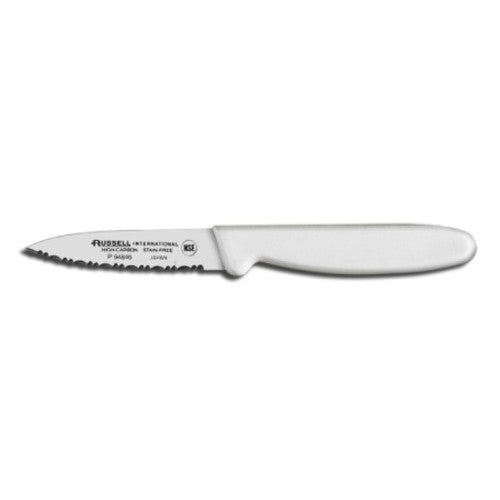 Dexter-Russell 3-1/8" Spear Point Paring Scalloped Knife. Tapered. Item # P94846. Sold 12 pcs./box and individually.